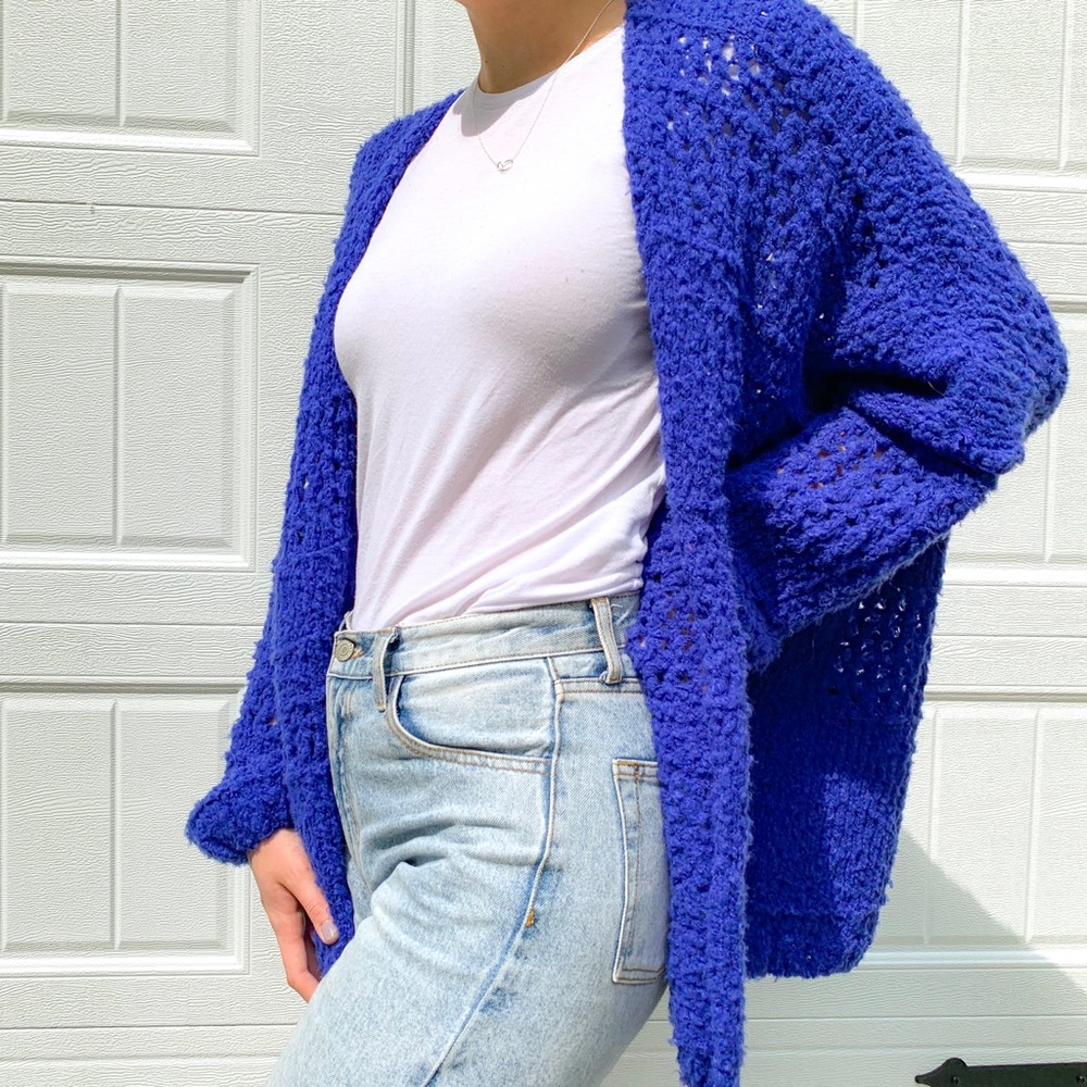 Free people saturday morning cardigan blue M/L